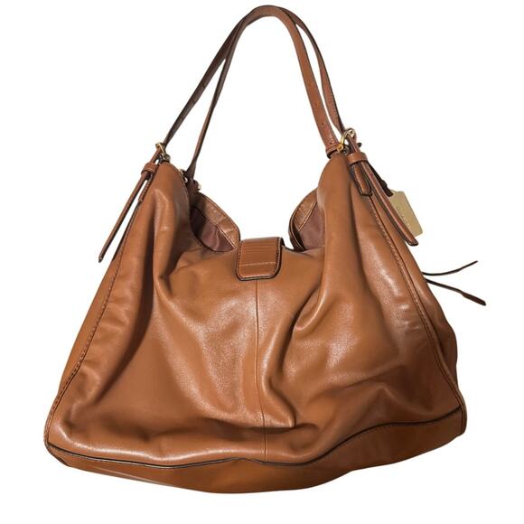 Coach Madison Carlyle Smooth Leather Hobo Shoulder Bag – Saddle Brown - Picture 2 of 8